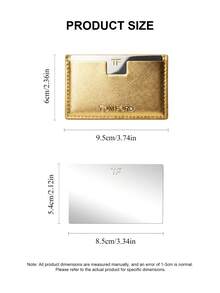 Tom Ford Metal Double-Sided Makeup Mirror With Card Clip, Touch Control Cosmetic Mirror, Card Wallet - Gold - View 9