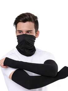 1pc/Multi-Pack Unisex Cycling Face Mask, Neck Gaiter, Headband, Arm Sleeves, Suitable For Cycling, Hiking, Travel, Daily Wear, All Season Sun Protection - Multicolor - View 5