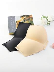 女士低腰提臀加垫塑身内裤 - 一体式透气塑形内裤 - 黑色 - 查看 1
