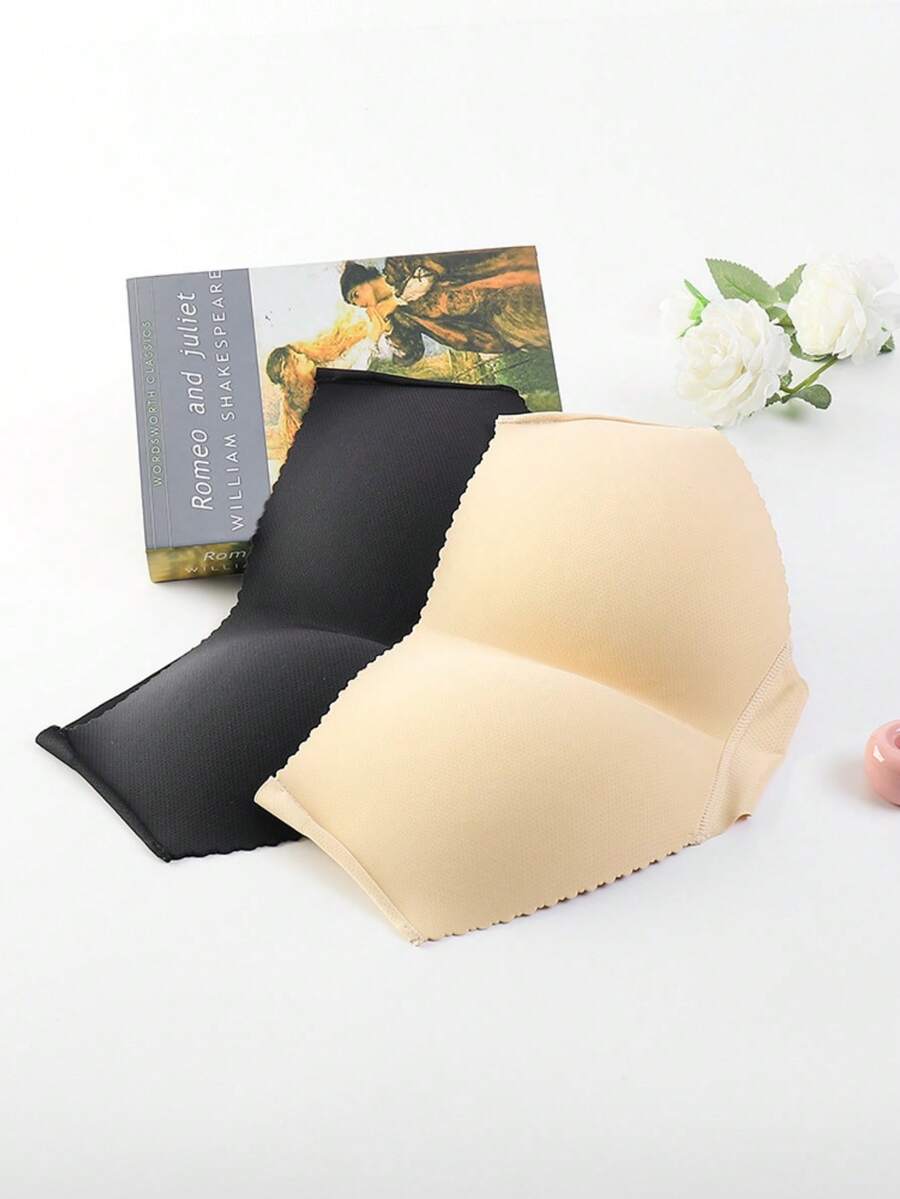 女士低腰提臀加垫塑身内裤 - 一体式透气塑形内裤 - 黑色 - 查看 1