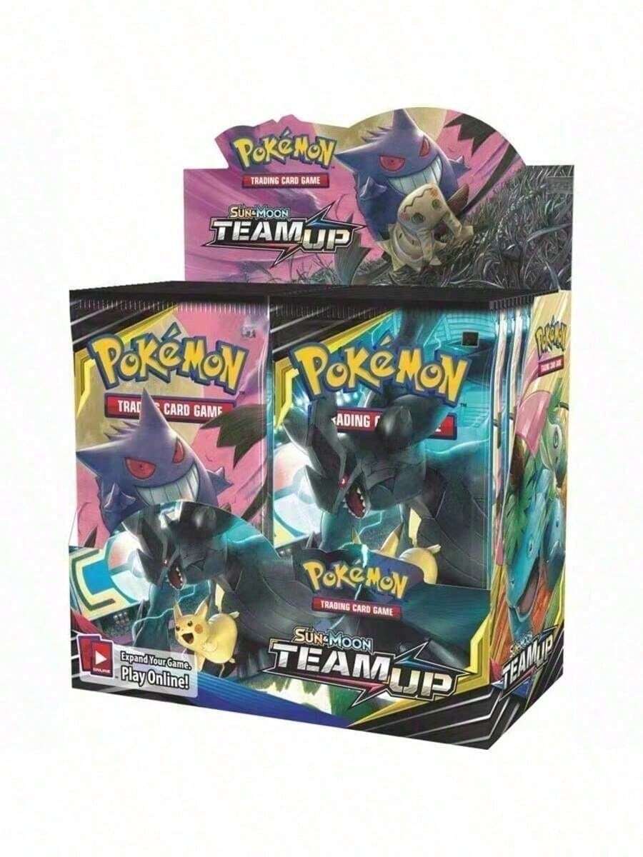 pokemon Bộ bài Pokémon TCG Booster Pack, phiên bản tiếng Anh, 1 hộp 360 lá, 1 gói 10 lá bài, dòng Sun & Moon, bộ mở rộng bài, bộ sưu tập bài, bài hiếm, đấu bài, trò chơi trên bàn, quà tặng ngày lễ, quà tặng tiệc tùng, quà Giáng sinh, quà tặng cho bạn cùng lớp - Nhiều màu - Xem 1