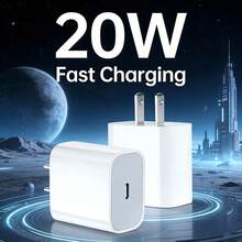 2个20W USB-C快充墙式适配器，兼容 17、15、14、13、12、11 - 美規A型插(110-127V) - 查看 1