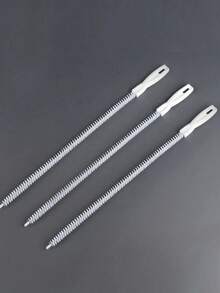 1 Set Drain Cleaning Tools, Clog Remover Stick, Including Flexible Drain Snake And Brush, Suitable For Sink And Shower Drain, Effectively Catch Hair And Clean Pipes, Applicable For Kitchen And Bathroom - White - View 4