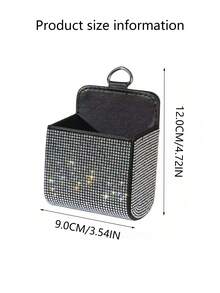 1个黑白菱形通风口收纳盒，汽车空调出风口整理盒 - 收納盒 - 查看 2