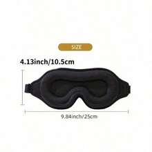 1PC Solid Color Eye Mask, Simple Black Sleep Mask, Suitable For Family, Travel, Bedroom, Travel, Office, School, And Back To School Supplies - Black - 查看 8