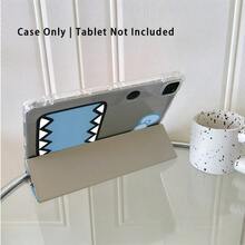 Cute Blue Bow Pattern Aesthetic Tablet Case For Pencil Holder, Auto Wake/Sleep Tablet Protective Cover With  10th 11th 9th  Air 4th 8/7/6/5th For  Pro Generation Case Birthday Holiday Christian Religious Gifts For Women - 可愛的藍色蝴蝶結 - 查看 2