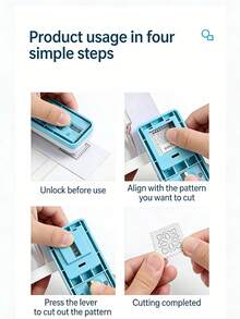 New Stamp Frame DIY Hole Punch Tool, Stamp Shaped Craft Hole Punch, Round Hole Punch, Serrated Hole Punch, Embossing Tool - Multicolor - View 10
