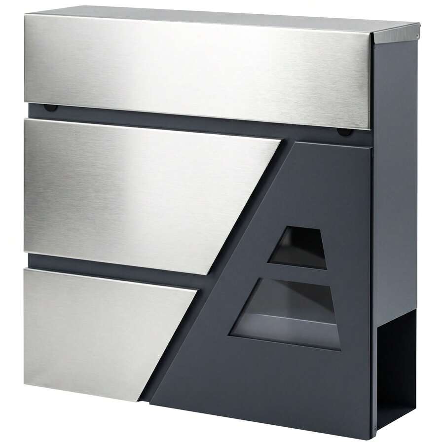 HOMCOM Buzones - Gris Oscuro - Ver 1