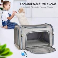 1 pièce Couleur et style expédié au hasard, Sac de transport pour chat, Sac de transport portable pour petits chiens, Sac à dos pour chat pliable et respirant - Multicolore - Voir 8