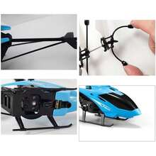 Helicópteros, Helicóptero De Juguete Teledirigido Con Mando A Distancia, Luces LED - Azul - Ver 10