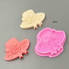 Flower & Bow Silicone Mold, DIY Resin Casting Mold - Pink - View 1