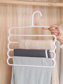 5-Tier Plastic Multifunctional Scarf Holder Rack, Non-Slip Scarf/Shawl Storage Organizer - Multicolor - View 7