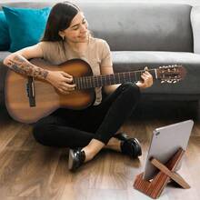 1pc Handmade Wooden Cookbook Stand Rustic Farmhouse Recipe Holder Cookbook Holder With Non-Slip Lip Sturdy Kitchen Storage Organization Countertop Organizer Tablet Stand For Kitchen Ideal For Cookbooks Tablets Kitchen Essentials Kitchen Dining Room Home Decor Farmhouse Kitchen Decor Home Office Reading Daily Use - Multicolor - View 8