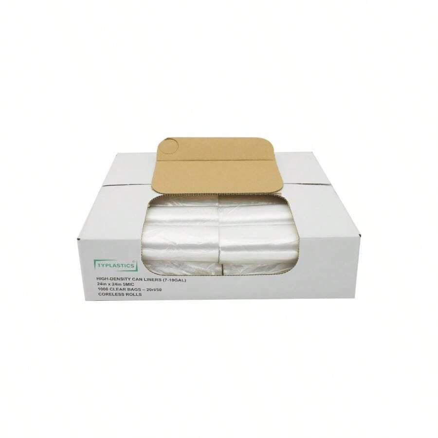 Trash Can Liner - 1000 Count Garbage Bags On Perforated Roll - 10 Gallon Multipurpose Office Bathrooms Business Home Commercial And Industrial Needs 24 Inchx 24 Inch - 50 Count (Pack Of 20) - View 1