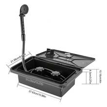 Cabine de douche extérieure pour camping-car avec robinet verrouillable et flexible, cabine de douche extérieure MoreChoice avec pommeau de douche et flexible de robinet, interrupteur eau chaude/eau froide, accessoires pour bateaux, camping-cars et caravanes - A - Voir 7