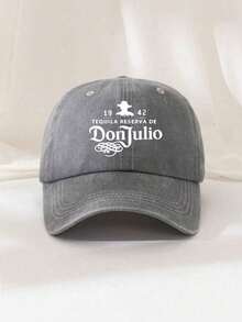 1pc Unisex Letter Print "DONJULIO" Decorative Vintage Washed Baseball Cap, Trucker Cap, Dad Hat, Suitable For Outdoor, Travel, Hiking, Beach - Multicolor - View 7