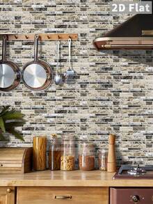 24 PCS Marble Texture Wall Stickers PVC Crystal Film Waterproof Oil-Proof Decals For Kitchen Bathroom Home Decor - Nhiều màu D - Xem 6