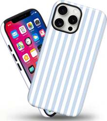Magnetic For 13/14 Case Cute Stripes Phone Case, Shockproof Slim TPU And Hard PC Protective Phone Cover Compatible With MagSafe Designed For Wom Girls, Blue And White.Holiday Accessories.Phone Case, Suitable For 17 Pro Max/17 Air/ 16 Pro MAX/15 Pro Max/14 Pro/13 Pro/12/11, Personalized Phone Case For Men And Women, Middle Eastern Style - 設計2 - 查看 3