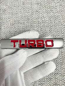 1 miếng dán logo Turbo bằng kim loại - Miếng dán xe bền chắc cho cốp sau, chắn bùn, панель bên hông, decal turbo đa năng cho các xe có turbo, phụ kiện trang trí ngoại thất cho hầu hết các loại xe. - A - Xem 10