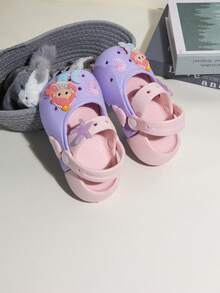 2026新款婴儿美人鱼和海星透气凉鞋，夏季防滑幼儿男女童卡通包头软底拖鞋 - 紫色 - 查看 6