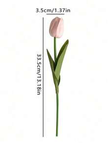3pcs Artificial Tulip Flowers Decor, Home Decoration Lifelike Fake Flowers For Living Room & Bedroom - Dusty Pink - View 13