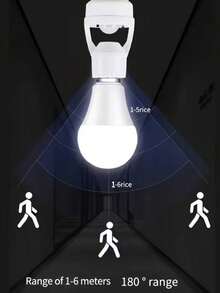 Enchufe de Luz con Sensor de Movimiento Base Tornillo E27, Detección de Ángulo Amplio 120°, Encendido/Apagado Automático, Temporizador Ajustable, Cableado Directo, Sin Baterías - Estrella - Ver 6