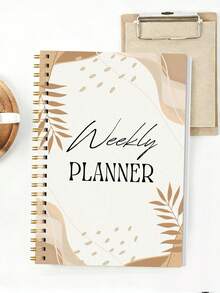 1本无日期周计划本，简约52周每日计划笔记本，带习惯追踪器、每日待办事项和每周目标，粉色笔记本，适用于办公室、学校和个人使用，办公桌适用。 - A5卡其色計劃本 - 查看 7