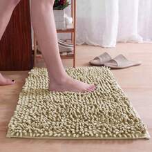 1pc Minimalist Soft Chenille Absorbent Non-Slip Bathroom Mat, Toilet Mat - Camel - View 7