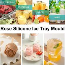 Aimall Rose Silicone Ice Ball Mould Box Ice Compartment Tray For Home Bar Drink Making - 查看 11