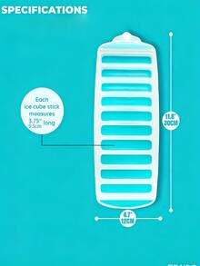 1pc 10-Cavity Silicone Tray, Rectangular Slim Ice Stick Mold, Reusable, Flexible, Easy Release, Suitable For Sports Bottles, Juice Bottles, Cocktail Parties, Quickly Cools Beverages And Meets Daily Ice Making Needs, Convenient Fridge Storage, Essential For Summer Iced Drinks - Multicolor - View 2