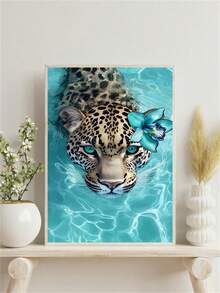 1pc 5D Diamond Painting DIY Kit, Animal Theme, Suitable For Beginners And Adults, Creative Craft With Sparkling New Round Diamonds, Best Surprise Gift For Family And Friends, Decor For Home, Living Room, Bedroom, Kitchen, Office, Cafe - round diamond - View 6