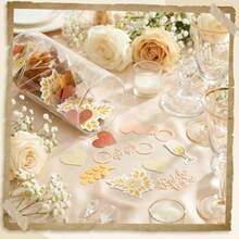 300 Pcs Bridal Shower Confetti Champagne Gold Bachelorette Table Ster Double-Sided Rose Diamond Ring Champagne Bride To Be Glitter Confetti For Engagement Bachelorette Wedding Party Decor - Cô dâu tương lai - Xem 6