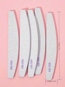 100/180 Grit Double-Sided Nail File, Professional Nail Care Tool For Acrylic And Gel Manicure - Multicolor - View 3