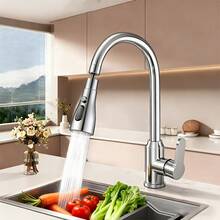 1pc Spray Kitchen Faucet Extension, Anti Splash Bubbler, With 360 ° Rotating Head, High Pressure Spray Accessory, For Sink Cleaning, 3 Mode Bubble/Scrub/Spray Nozzle Adapter - Silver - View 3