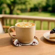 新款DIY钻石画，8件套闪亮水晶杯垫，卡通设计，适合客厅和卧室——完美礼物之选 - 查看 6