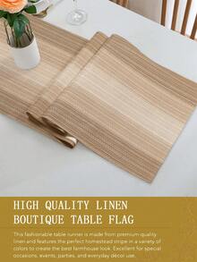 1pc,Daily Gradient Style Table Runner,Modern Living Room Dining Tablecloth Mat,Dry Cleanable,Washable,Suitable For Kitchen Dining Table Party Wedding Decoration,Suitable For Entryway,Family Gathering,Coffee Table,Living Room - Camel - View 8