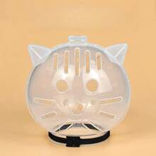 1pc Cat Head Cone, Anti-Lick Anti-Bite Spherical Cat Collar, Anti-Scratch Pet Space Helmet - Clear - View 11