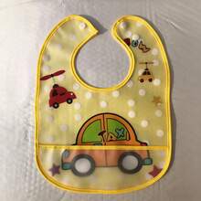 1pc Baby Waterproof Bib, Infant Feeding Bib, Toddler Drool Bib, Lightweight For Spring & Summer - Multicolor - View 6