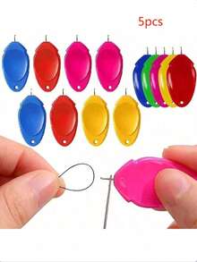 1/3/7/10/15/20pcs Plastic Thread Stripper,Vibrant Cylindrical Needle Threaders - Effortless Sewing Tool Kit -Durable DIY Accessories For Beading & Fine Threads - Perfect Elderly Threading, Plastic Thread Stripper, Modern Plastic Needle Threader - Multicolor - View 15