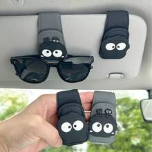 1 pièce Clip de lunettes de soleil magnétique à design mignon d'elfe mineur de charbon, support de lunettes magnétique puissant, décoration intérieure de voiture, design unique, fixation magnétique, clip de lunettes de voiture élégant - A - Voir 1