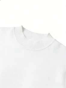 Áo len nam cổ lọ tay ngắn - trắng - Xem 3