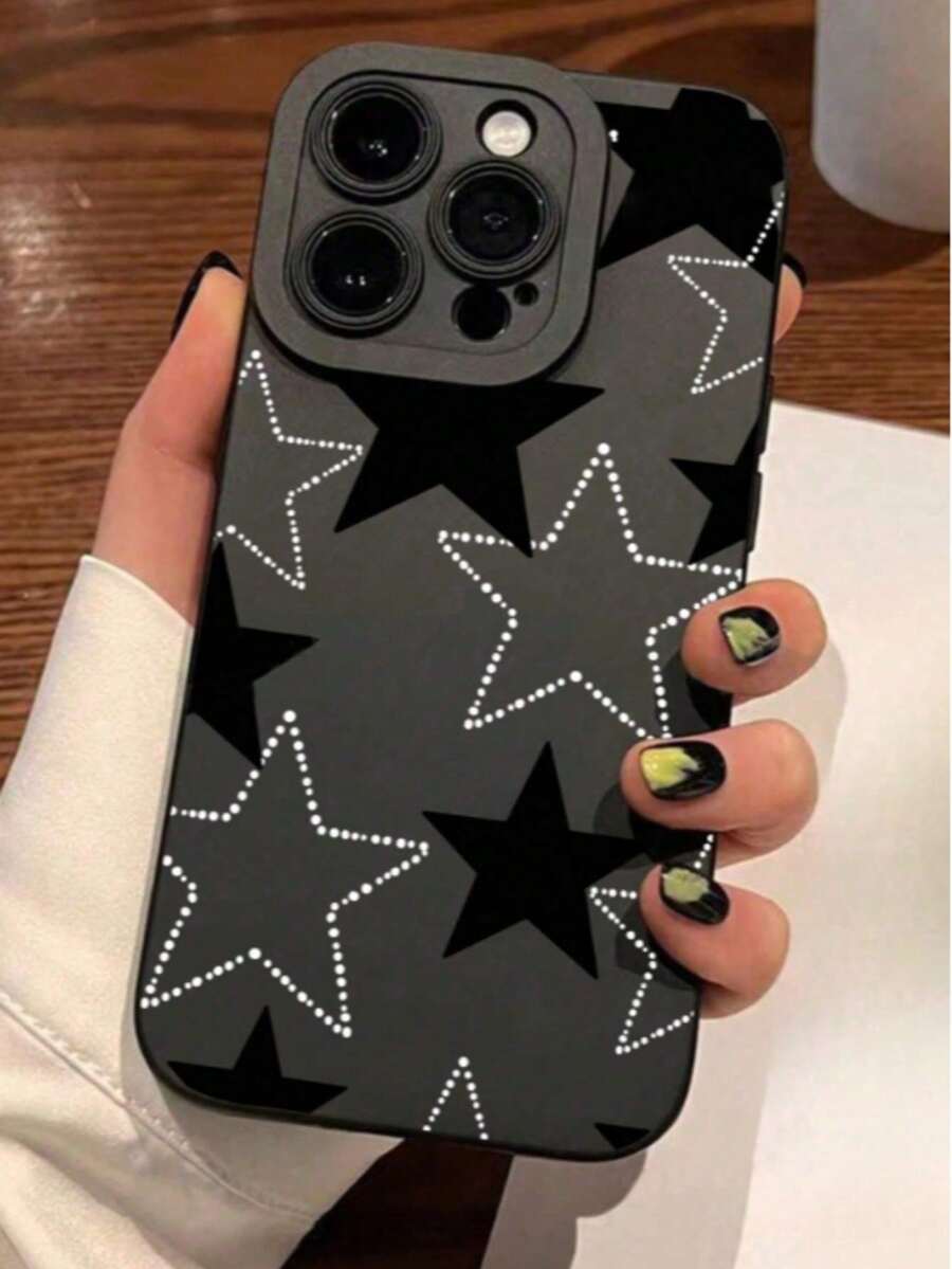 1个星瞳图案磨砂防摔TPU手机壳，兼容苹果17 Air/17 Pro Max、16 Pro、11、15 Pro Max、14 Pro Max / Galaxy / Honor X6A、X7B、X8B / S25 - 黑色 - 查看 1