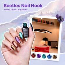 BEETLES 119PCS 100 Colors 5ML Gel Polish Kit Nail Nook Gel Nail Polish Set - Base Glossy Matte Glitter Top Coat Glitter Pearl Cat Eye White Red Pink Nude Uv Led Nails Easter Gift For Women - 100 Colors Gel Nail Polish Set-B - 查看 6