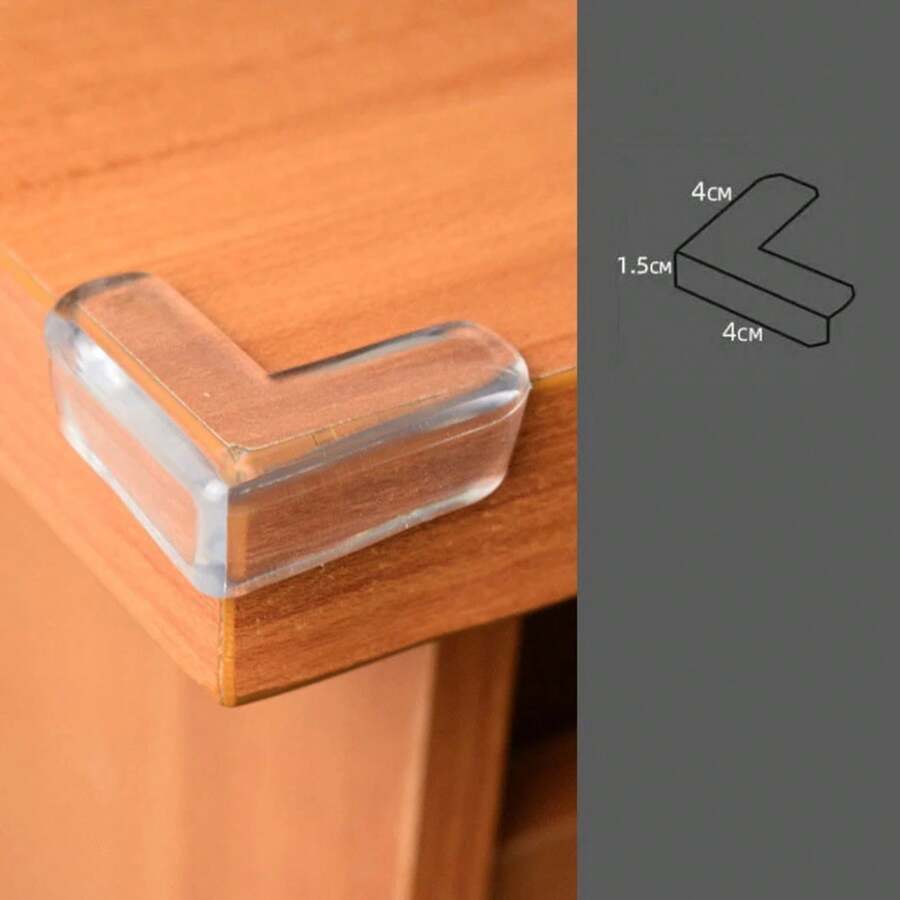 10 Pcs. Transparent PVC Anti-Collision Corner Pad, Child Corner Protector, Baby Collision-Proof Protector, Table Corner OE56 - L 10pcs - View 1