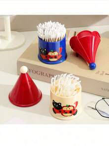 多功能牙签架，创意简约棉签架，牙线收纳盒，高性价比桌面摆件，设计新颖。 - 查看 6