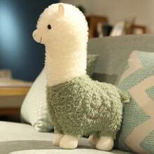 1pc Cute Alpaca Plush Doll, 8 Inch Realistic Stuffed Animal Doll, Gift For Kids, Home Decor, Sleeping Pillow, Desktop Ornament, Holiday Gift - 彩色 - 查看 4