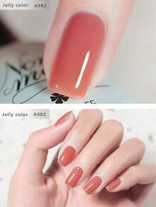 新款裸色美白指甲油，含透明底油、黑色底油、UV灯卸甲油、亮面和哑光面油，适用于美甲凝胶、亚克力按压式美甲贴片，持久耐用，是美甲DIY的理想之选，也是送给女性的美容礼物。 - 彩色 - 查看 15