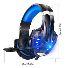 G9000 Pro Stereo Gaming Headset,Immersive Over Ear Headphones With Microphone,Led Lights And Soft Memory Earmuffs,Perfect Gift For Valentine's Day. - Visa 11