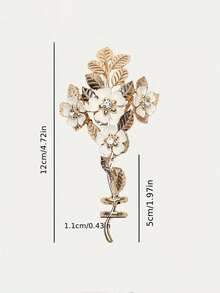 1 đôi kẹp giày hoa văn bằng hợp kim kẽm thanh lịch, phù hợp với giày cao gót, đa năng cho các bữa tiệc và mọi mùa. - Vàng - Xem 6