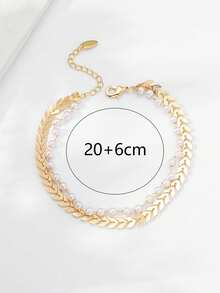1pc Fashion Simple Elegant Vintage Beach Anklet, Adjustable Versatile Casual & Work Wear For Women - Golden Yellow 1 - View 11